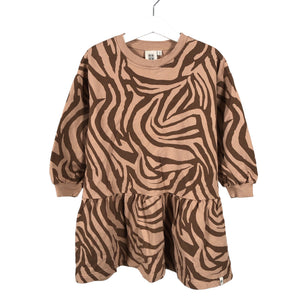 Unisex Kaiko - Sweatshirt dress, size 104 - 110 - Brown (1)