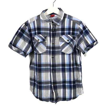 Unisex s.Oliver - Collared shirt, size 134 - 140 - Blue ()