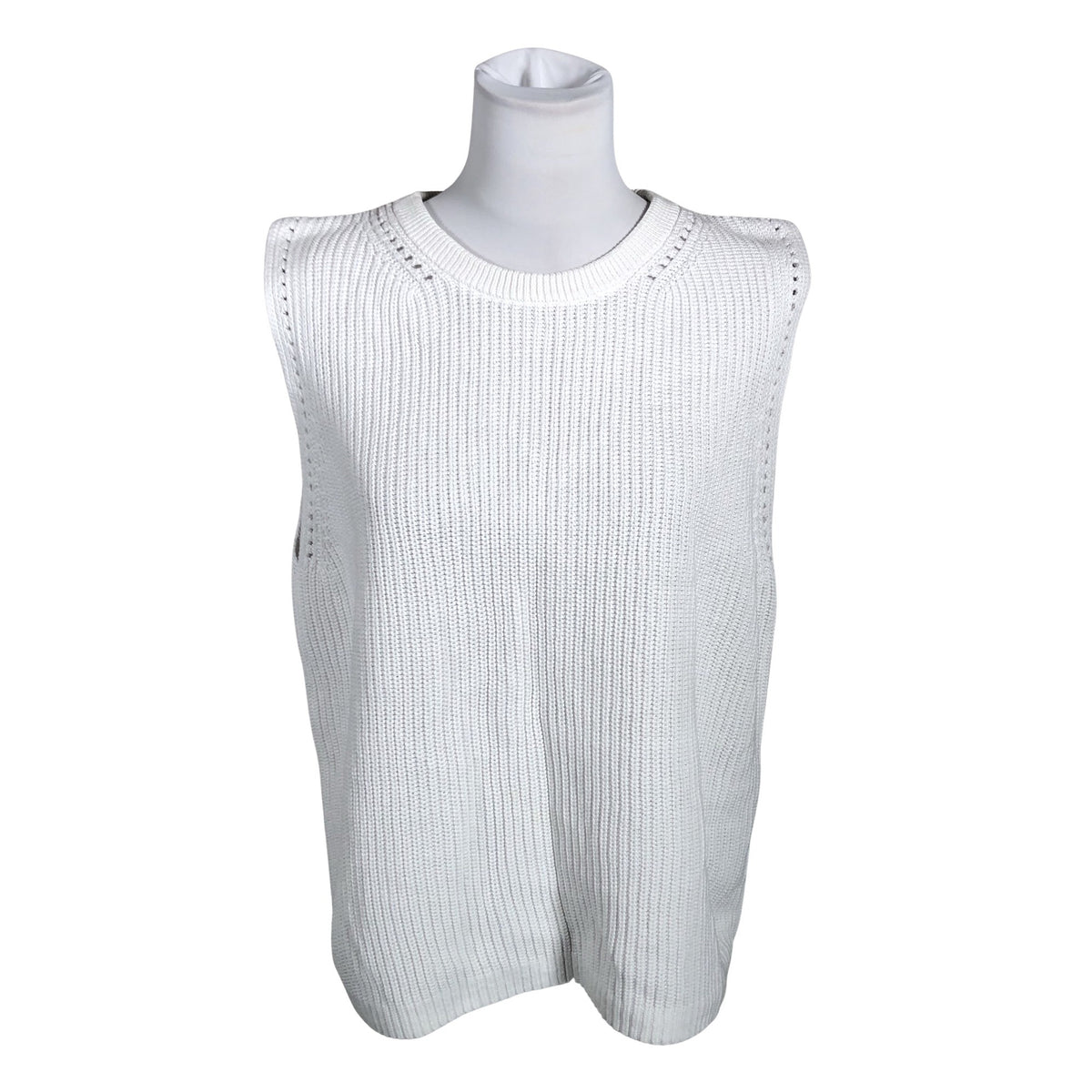 Unisex Esprit - Knit vest, size 40 - White (1)