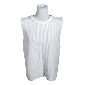 Unisex Esprit - Knit vest, size 40 - White (1)