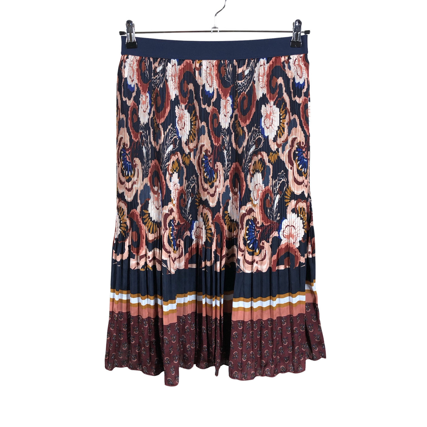 Unisex Marks&Spencer - Pleated skirt, size 38 - Wine red (1)