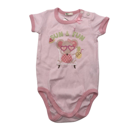 Unisex Benetton - Body, size 62 - 68 - Light pink ()