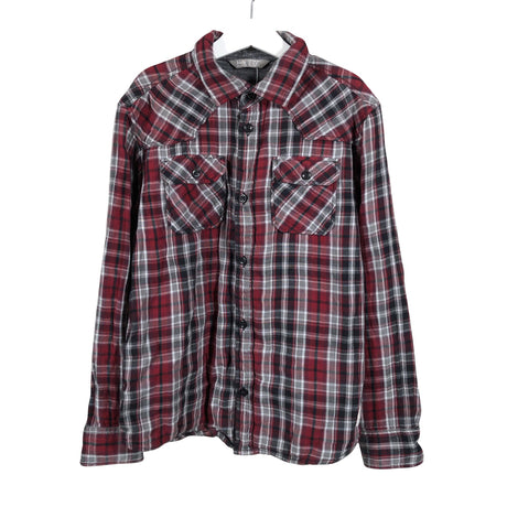 Unisex Lindex - Collared shirt, size 146 - 152 - Wine red ()
