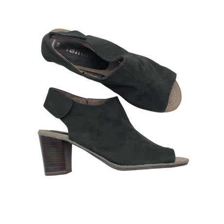 Unisex Tamaris - Open toe high heel shoes, size 39 - Black ()