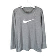 Unisex Nike - Sports shirt, long sleeve, size 128 - 134 - Gray ()