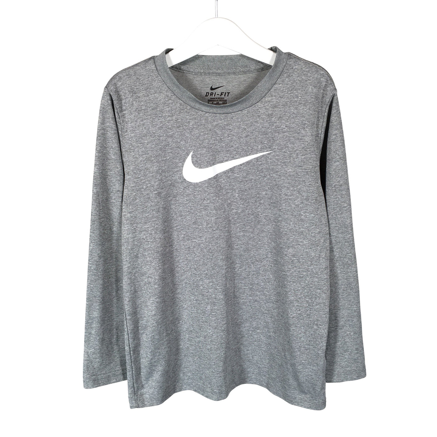 Unisex Nike - Sports shirt, long sleeve, size 128 - 134 - Gray (1)