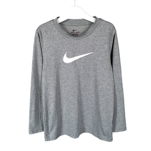 Unisex Nike - Sports shirt, long sleeve, size 128 - 134 - Gray (1)
