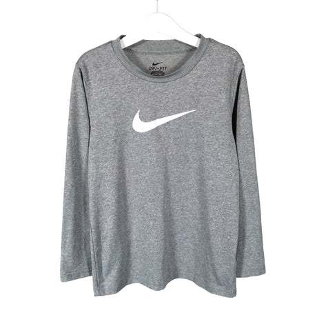 Unisex Nike - Sports shirt, long sleeve, size 128 - 134 - Gray ()