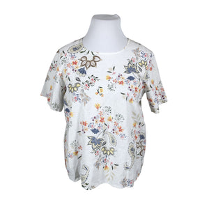 Unisex Fashion Highlight - Short-sleeved blouse, size 42 - White (1)