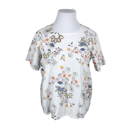Unisex Fashion Highlight - Short-sleeved blouse, size 42 - White ()