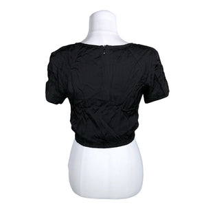 Unisex &Other Stories - Short-sleeved blouse, size 38 - Black (2)