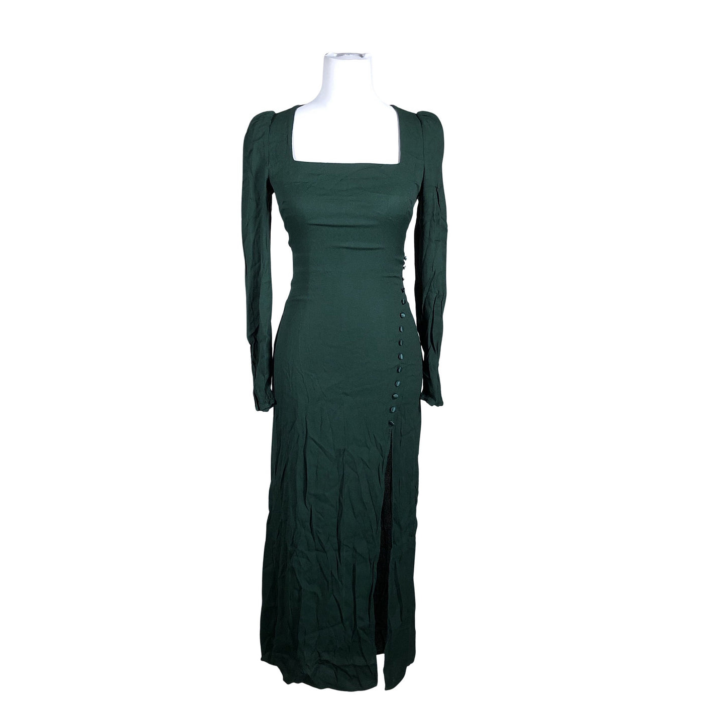 Unisex Reformation - Schiffon dress, size 34 - Green (1)