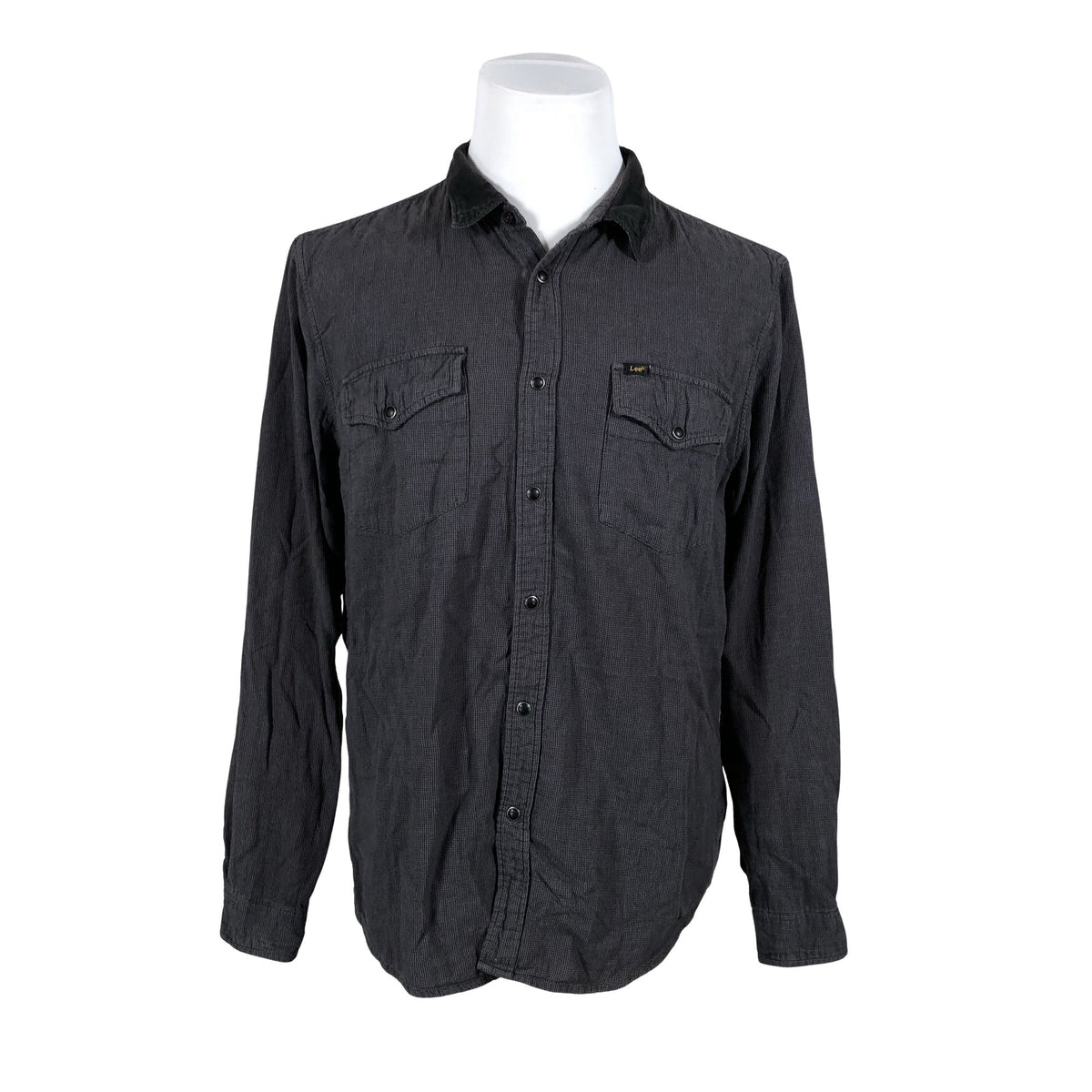 Unisex Lee - Collared shirt, size L - Gray (1)
