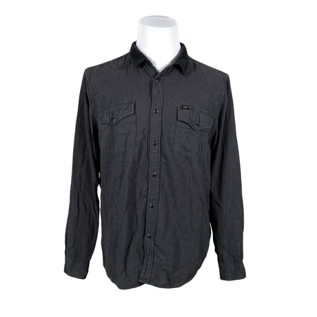 Unisex Lee - Collared shirt, size L - Gray ()