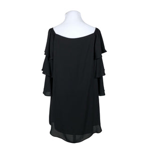 Unisex Joseph Ribkoff - Schiffon dress, size 44 - Black (3)