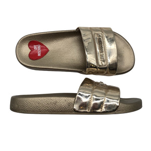 Unisex Love Moschino - Beach sandals, size 38 - Gold (1)