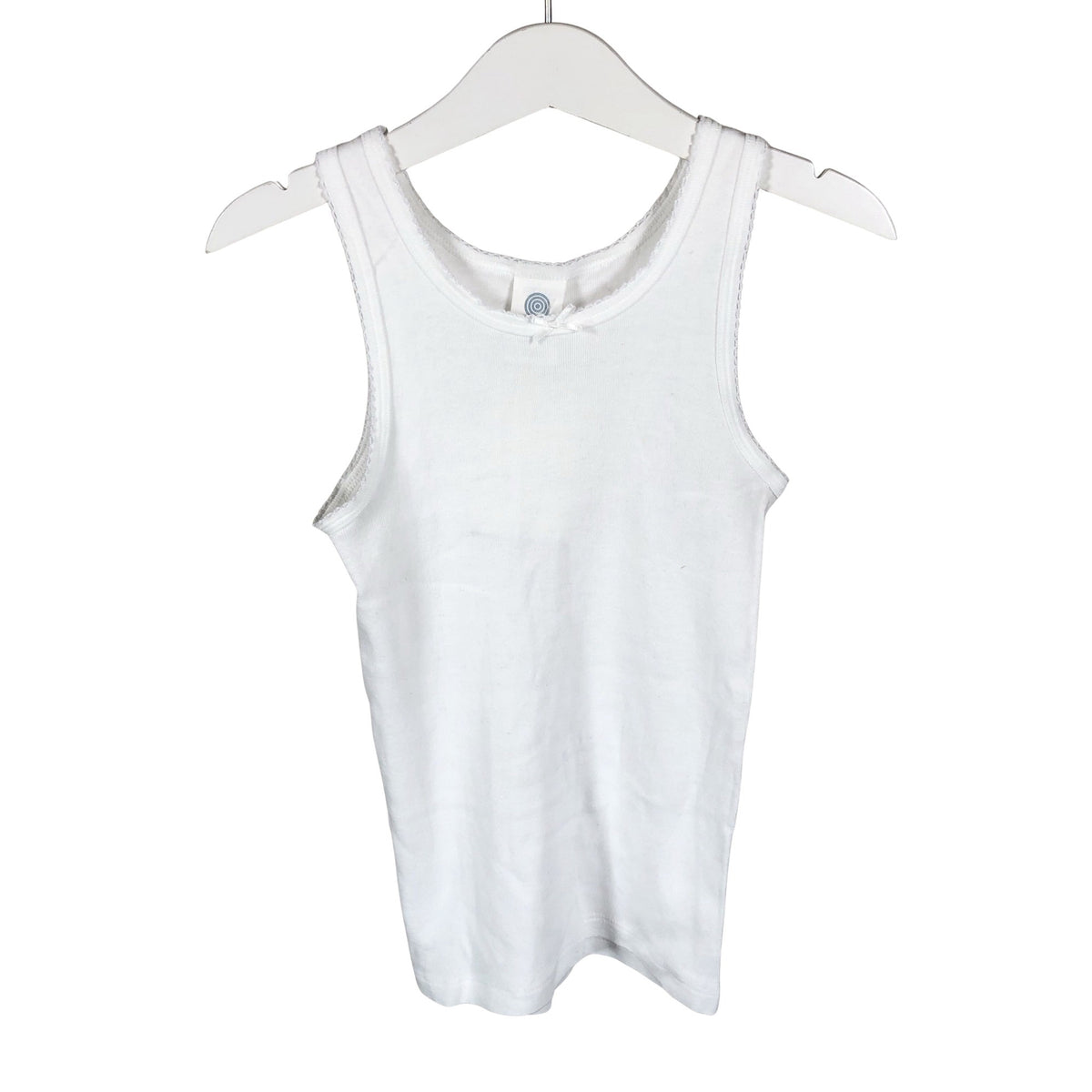 Unisex Sanetta - Tricot tank top, size 122 - 128 - White (1)