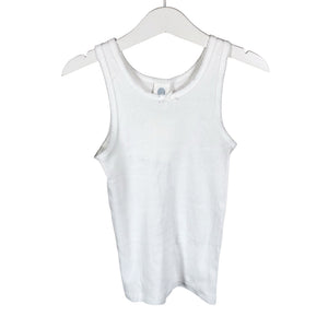 Unisex Sanetta - Tricot tank top, size 122 - 128 - White (1)