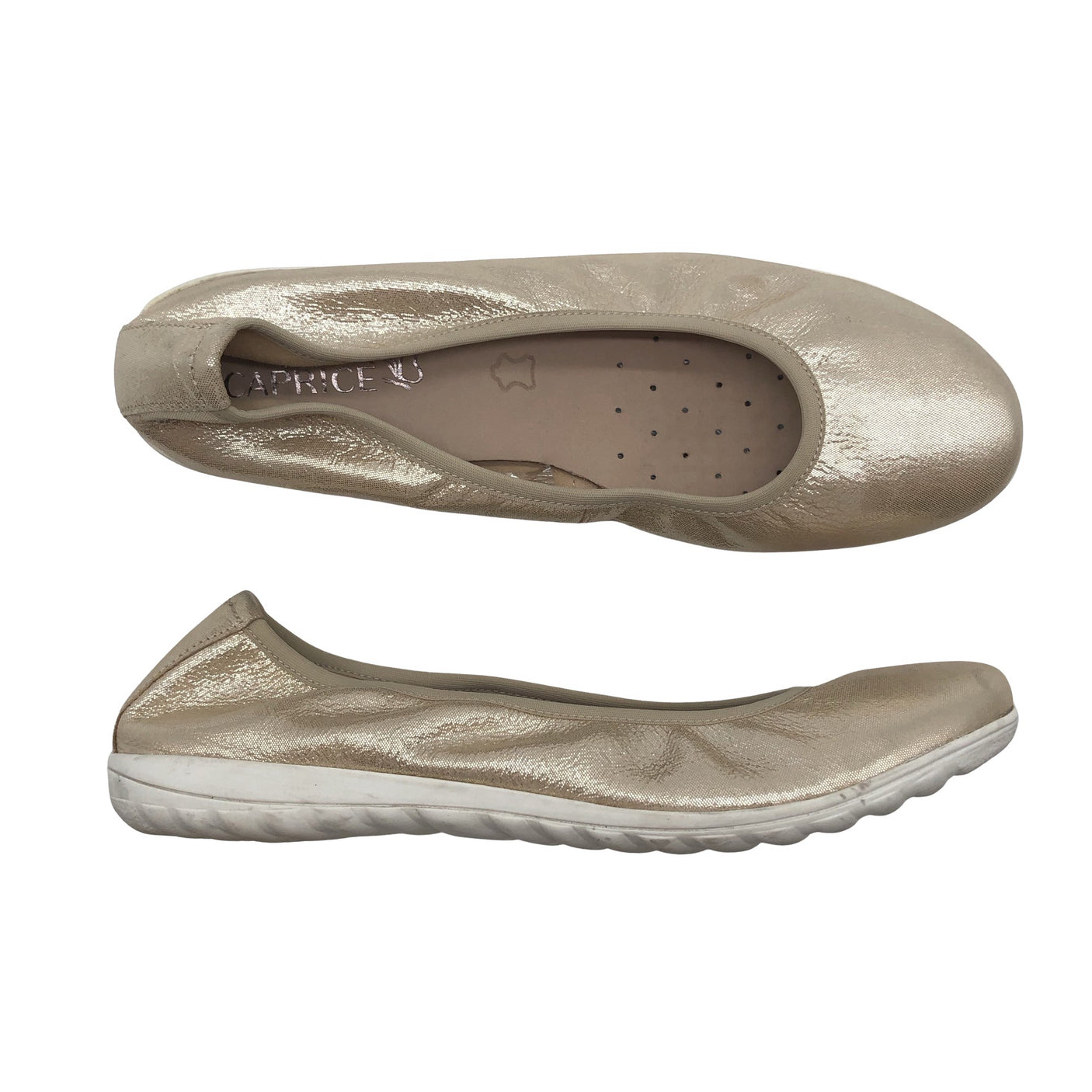 Unisex Caprice - Ballerinas, size 39 - Gold (1)