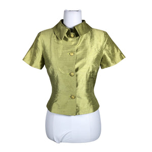 Unisex Tazzia - Short-sleeved blouse, size 34 - Green (1)