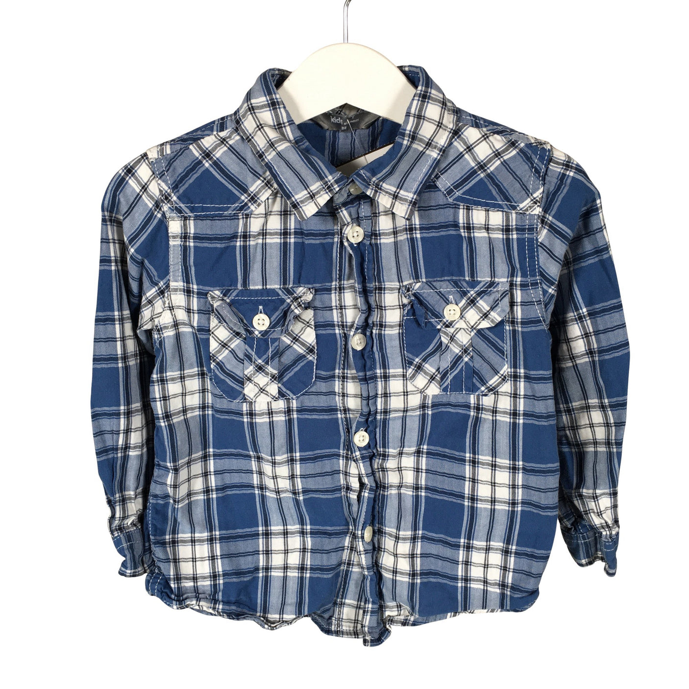 Unisex Lindex - Collared shirt, size 86 - 92 - Blue (1)