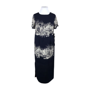 Unisex Godske - Schiffon dress, size 42 - Blue (1)