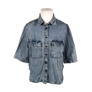 Unisex Lindex - Denim jacket, size 44 - Light blue (1)