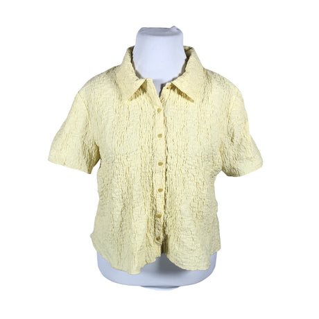Unisex Lindex - Short-sleeved blouse, size 46 - Yellow ()