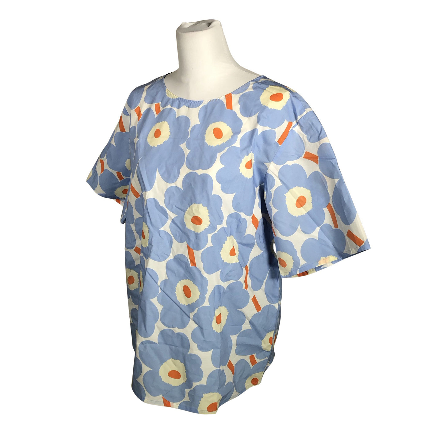 Unisex Marimekko - Short-sleeved blouse, size 40 - Light blue (3)
