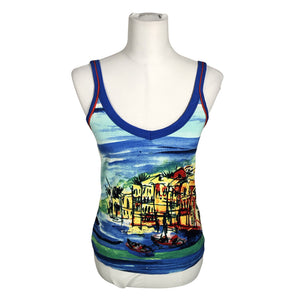 Unisex Betty Barclay - Tricot tank top, size 38 - Blue (1)