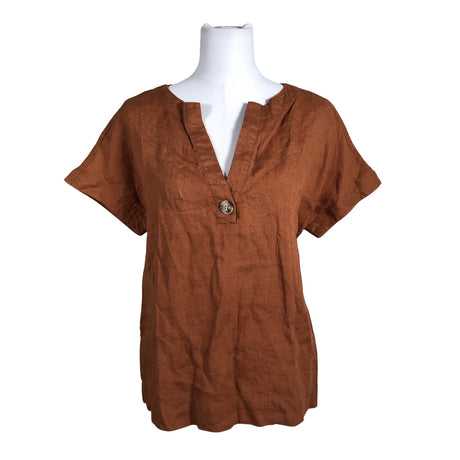 Unisex Jaeger - Short-sleeved blouse, size 40 - Brown ()