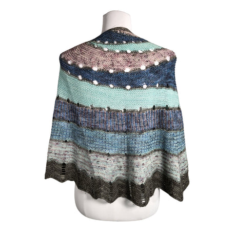 Unisex Handmade - Shawl, size Midi - Blue (2)
