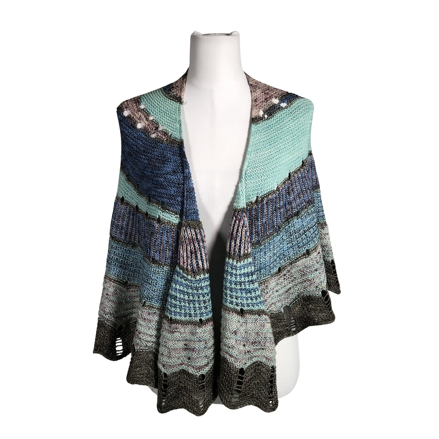 Unisex Handmade - Shawl, size Midi - Blue (1)