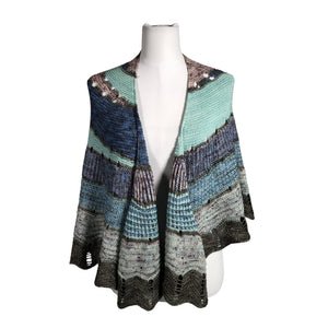 Unisex Handmade - Shawl, size Midi - Blue (1)