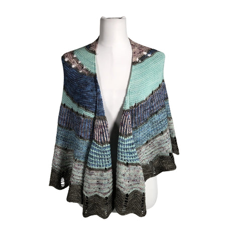 Unisex Handmade - Shawl, size Midi - Blue ()