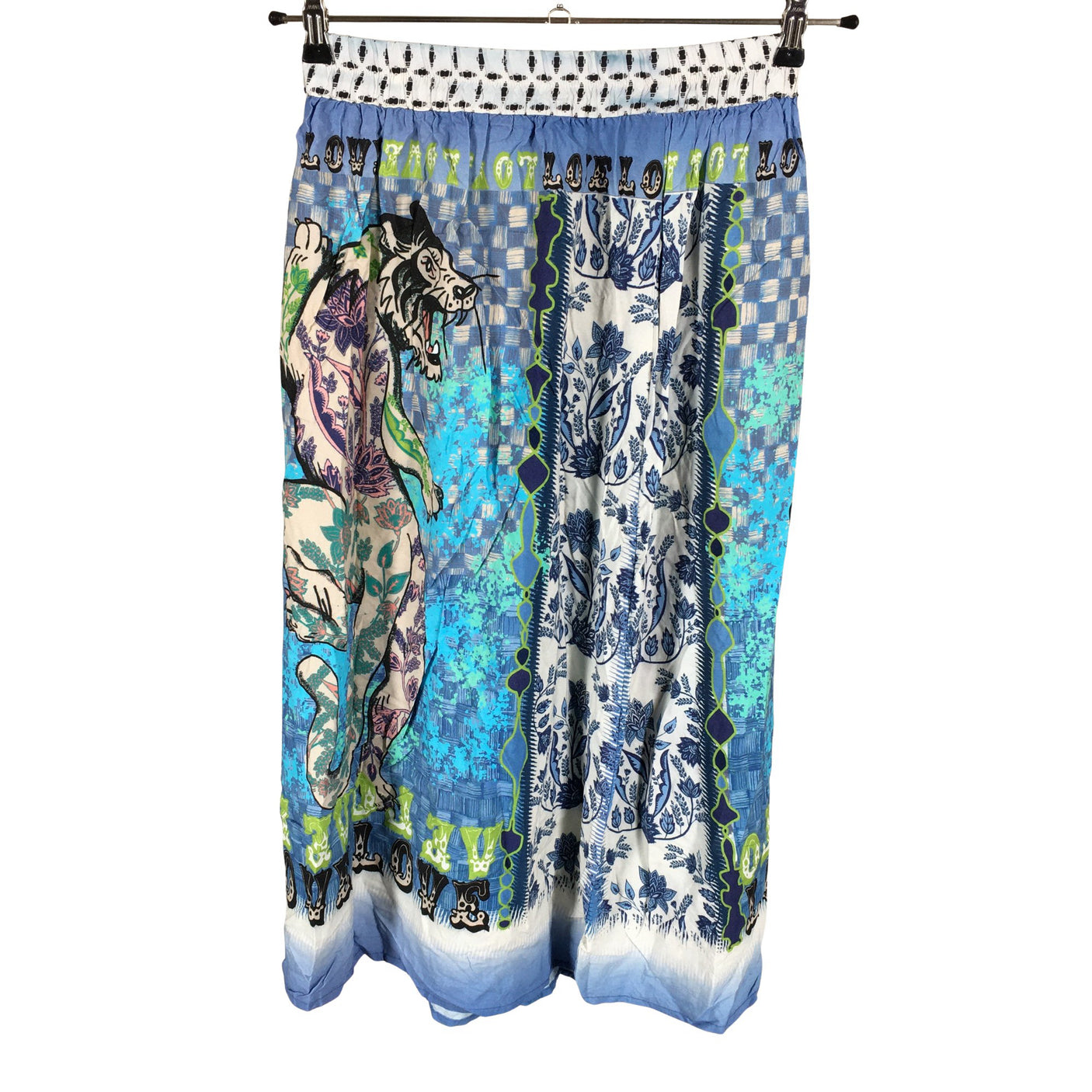 Unisex Cream - Fabric skirt, size 36 - Blue (1)