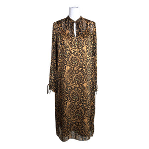 Unisex Second Female - Schiffon dress, size 38 - Brown (1)
