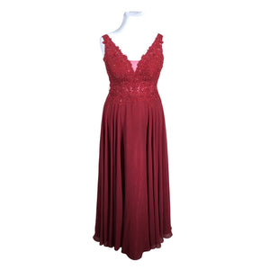 Unisex Manon - Evening dress, size 42 - Wine red (1)