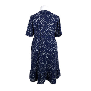 Unisex Zizzi - Schiffon dress, size 46 - Blue (2)