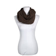 Unisex Handmade - Circle scarf, size Midi - Brown ()