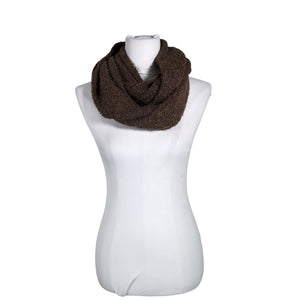 Unisex Handmade - Circle scarf, size Midi - Brown (1)