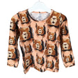 Unisex Metsola - Tricot shirt, size 98 - 104 - Brown ()