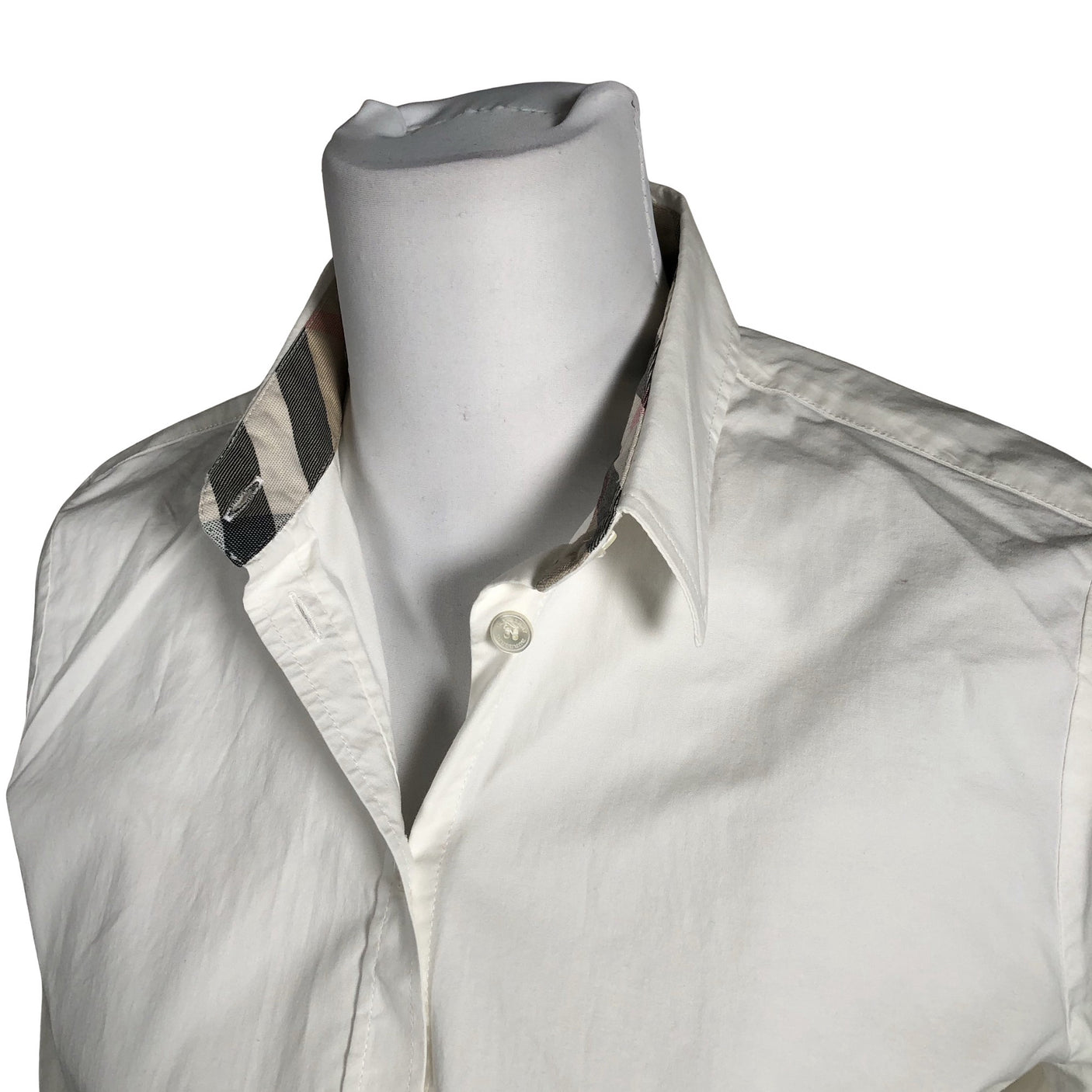 Unisex Burberry Brit - Collared shirt, size 40 - White (3)