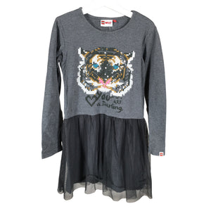 Unisex Lego - Tricot dress, size 128 - 134 - Gray (1)