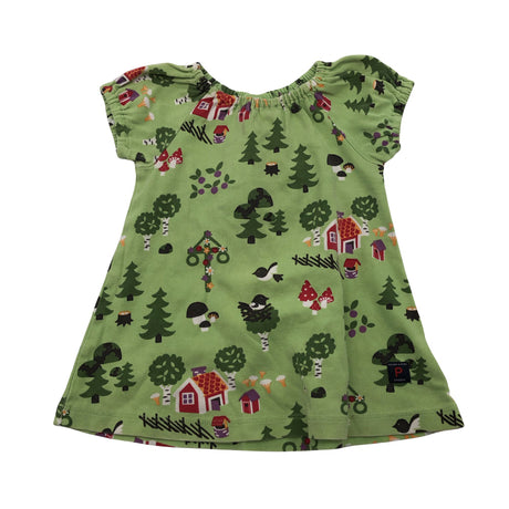 Unisex Polarn O. Pyret - Tricot dress, size 62 - 68 - Green ()