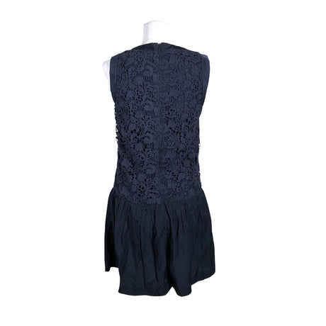 Unisex French Connection - Schiffon dress, size 38 - Blue (2)