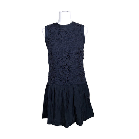 Unisex French Connection - Schiffon dress, size 38 - Blue ()