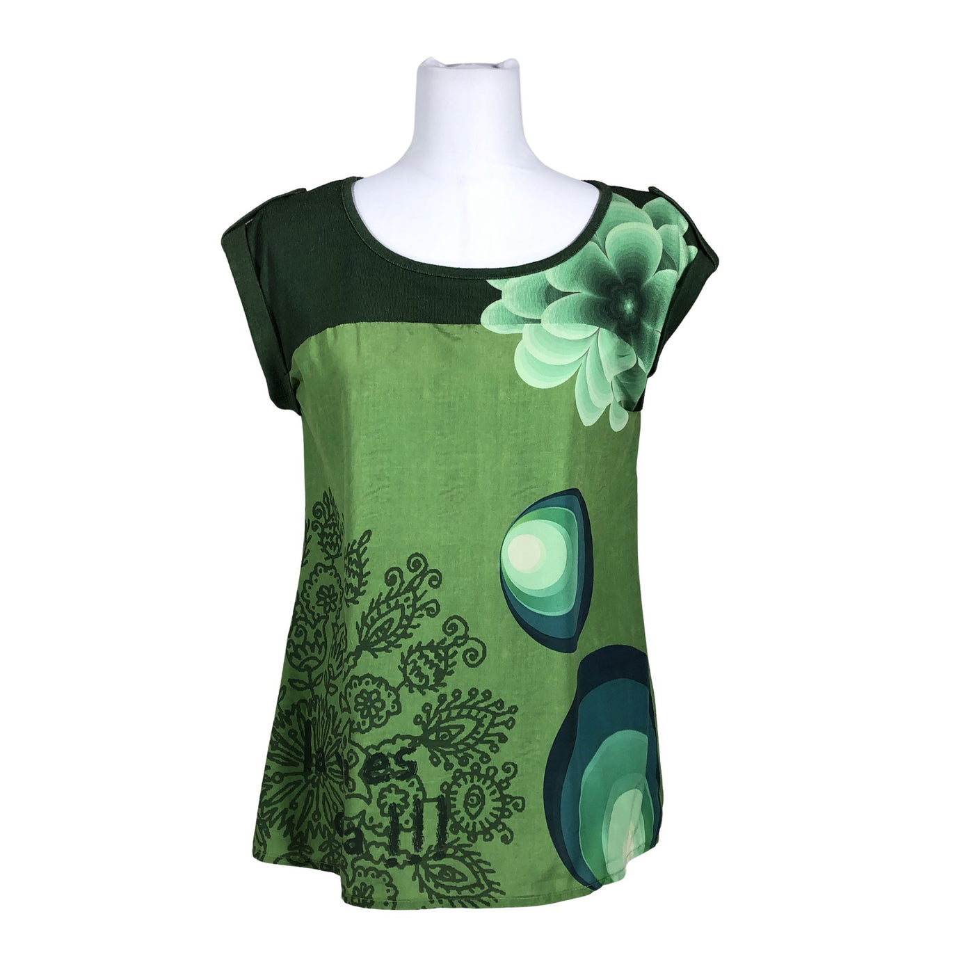 Unisex Desigual - T-shirt, size 38 - Green (1)