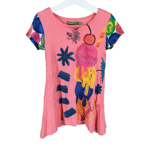 Unisex Desigual - Tricot dress, size 122 - 128 - Light pink (1)
