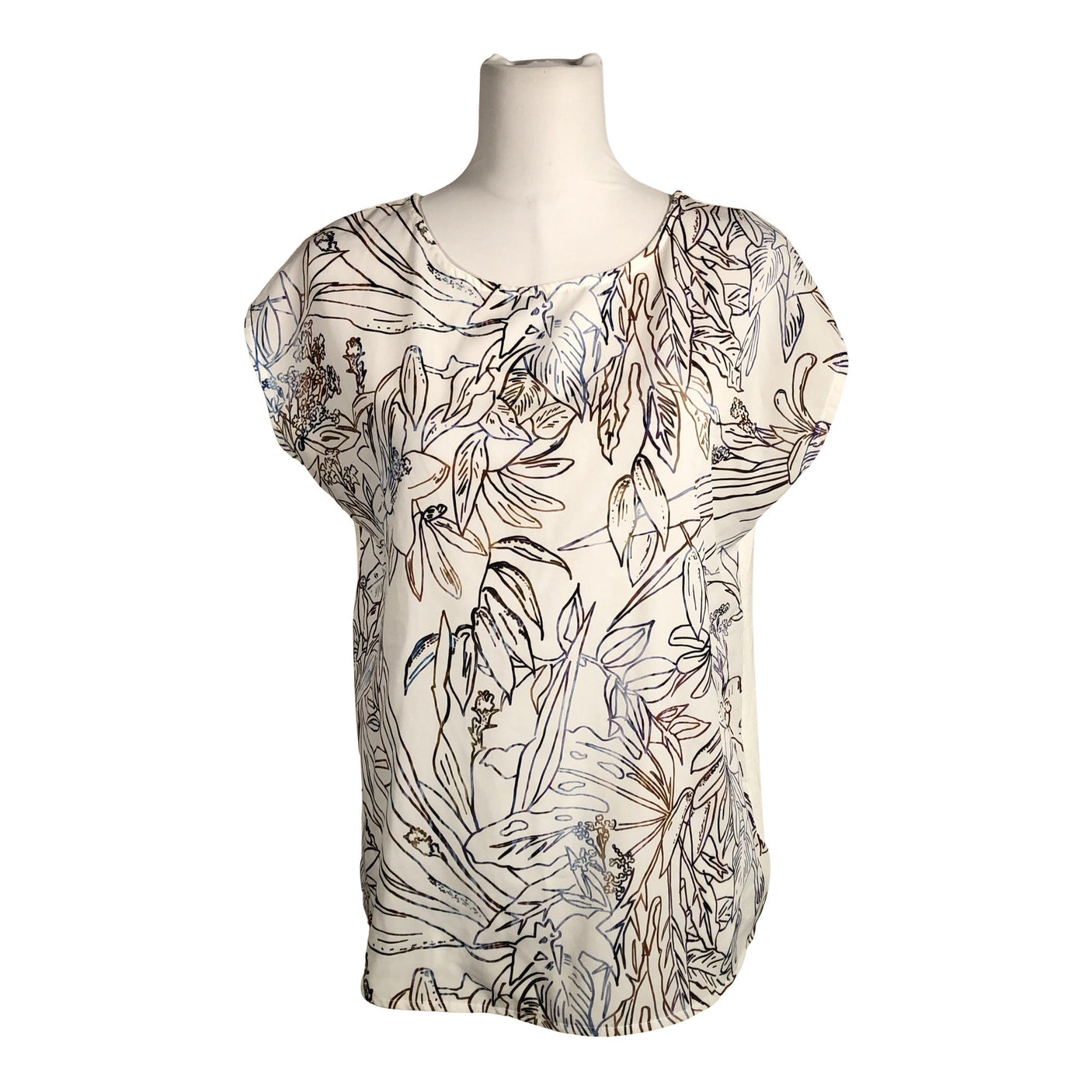 Unisex Esprit - Short-sleeved blouse, size 40 - White (1)